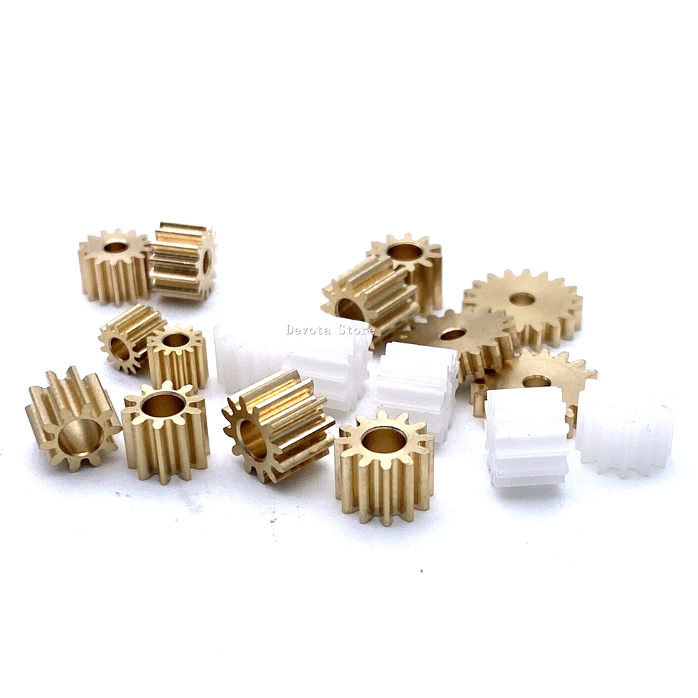 0.5m 8/9/10/11/12/13/14/15/18- tänders gör-det-själv-motor plastväxel 0.5/2/3mm- hålsdiameter