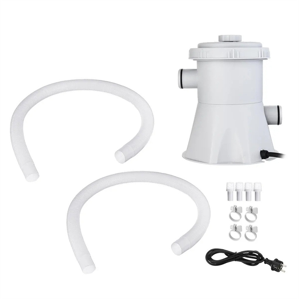 UNS stecker 220V Elektrische Schwimmbad Filter Pumpe, Schwimmbad Pumpe und Filter Kit,Pool Pumpe, paddeln Pool Pumpe Wasser (Grau)