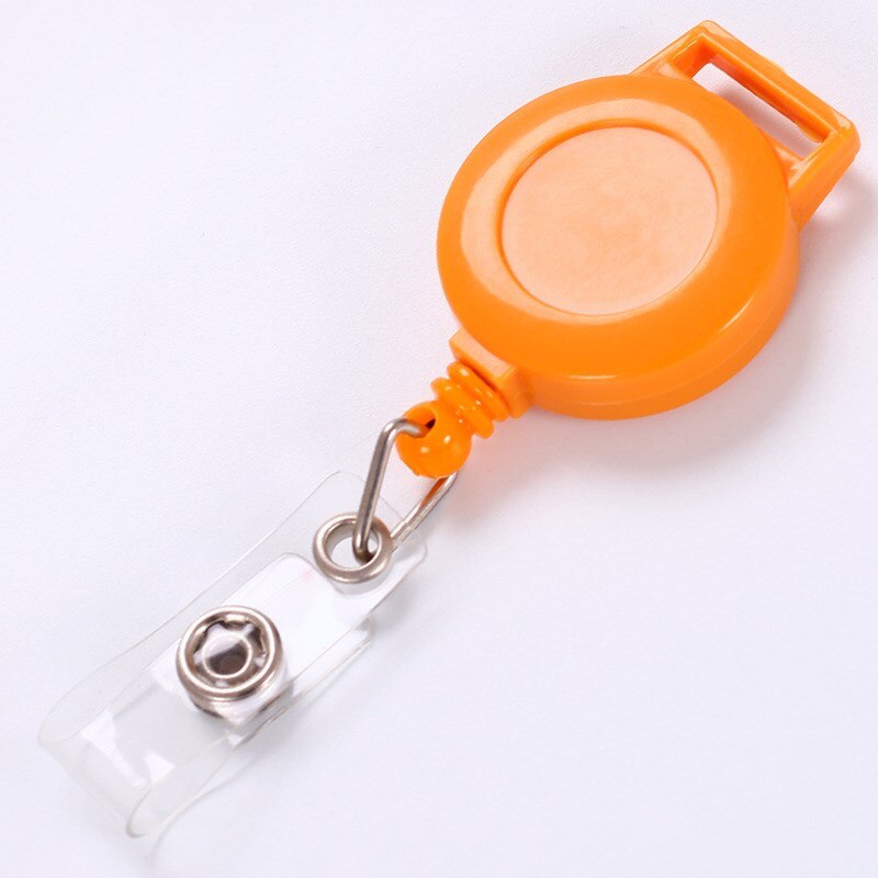 Intrekbare Badge Reel Voor Werk Badge Kaarthouder Id Personeel Card Badge Naam Houder Opknoping Touw School Kantoorbenodigdheden: orange