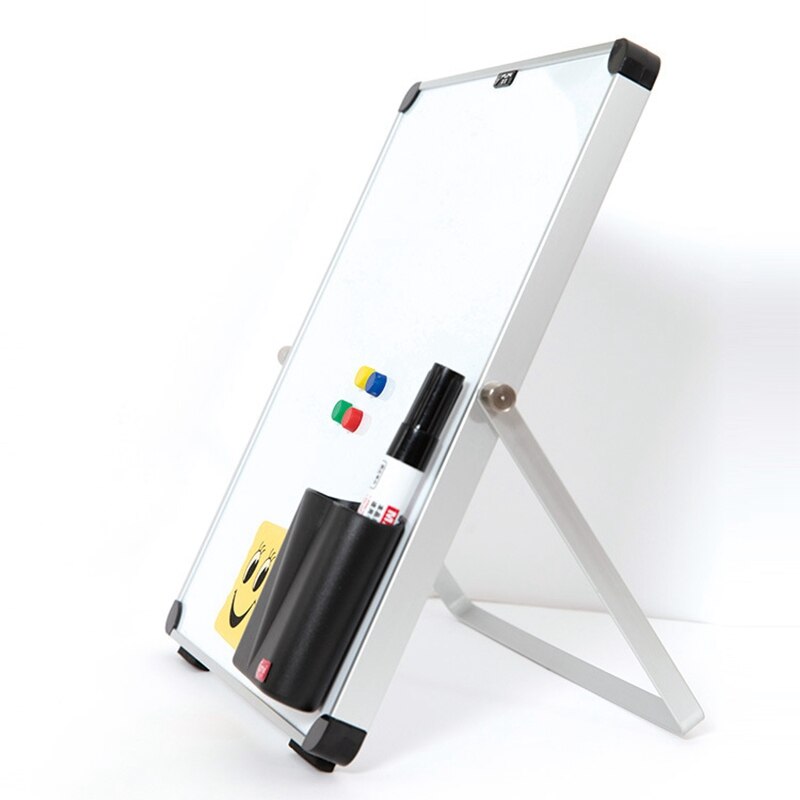 Lille desktop tør slette tavle bærbar lille netic dobbeltsidet whiteboard staffeli til børn at gøre liste white board til hjemmet