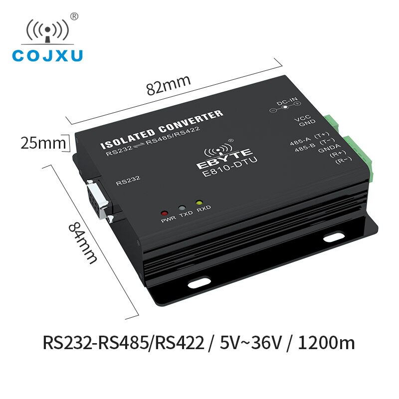 E810-DTU(RS) COJXU contralto costo-efficace RS232 per RS485/RS422 convertitore ricetrasmettitore di dati senza fili server di porta seriale