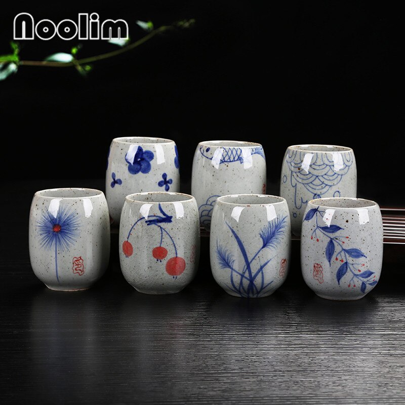 Théière en céramique peinte à la main, grande théière rétro résistante à la chaleur, pour salon de thé, hôtel, ménage, bouilloire en porcelaine, tasse à thé kung fu