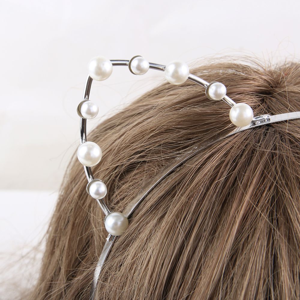 Bandeau avec des strass en alliage avec oreilles de chat mignon, accessoire pour cheveux, à la pour femmes et filles, argent/or perles, bandeau pour fête