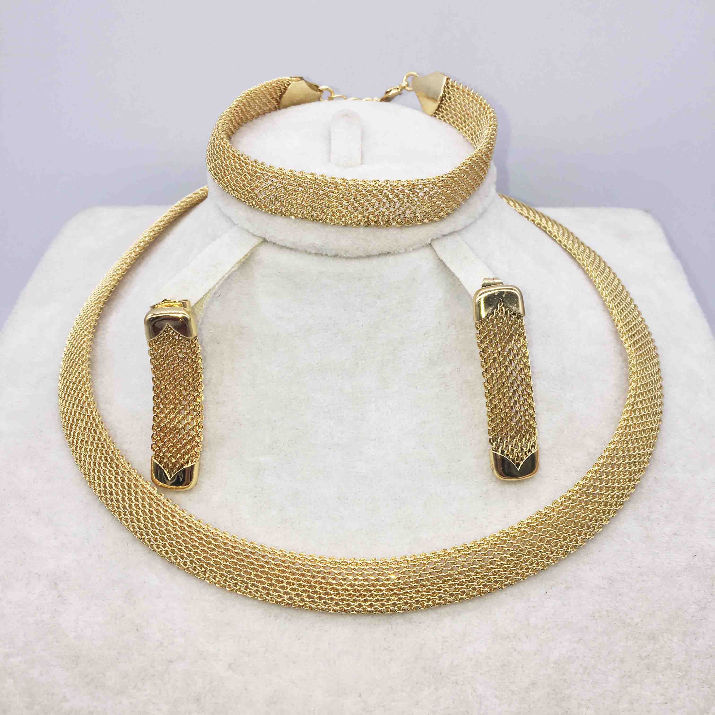 Dubai guldsmykker kvinders halskæde boutique smykkesæt bryllupskæde 24k guldhalskæde