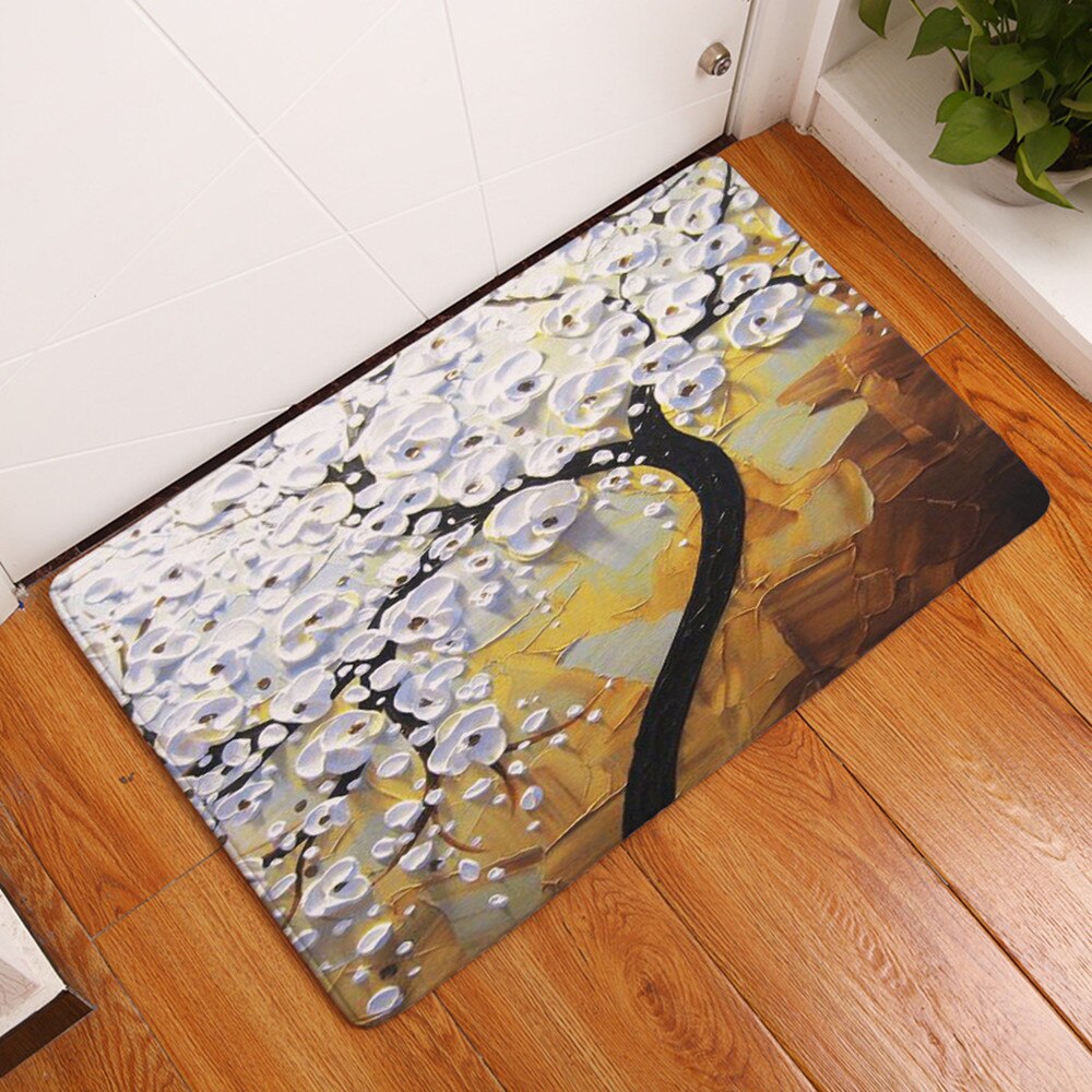 40x60 cm tapis mur Art abstrait moderne peinture à l'huile cuisine tapis paillassons caoutchouc tapis de sol anti-dérapant Tapete pour salon: C