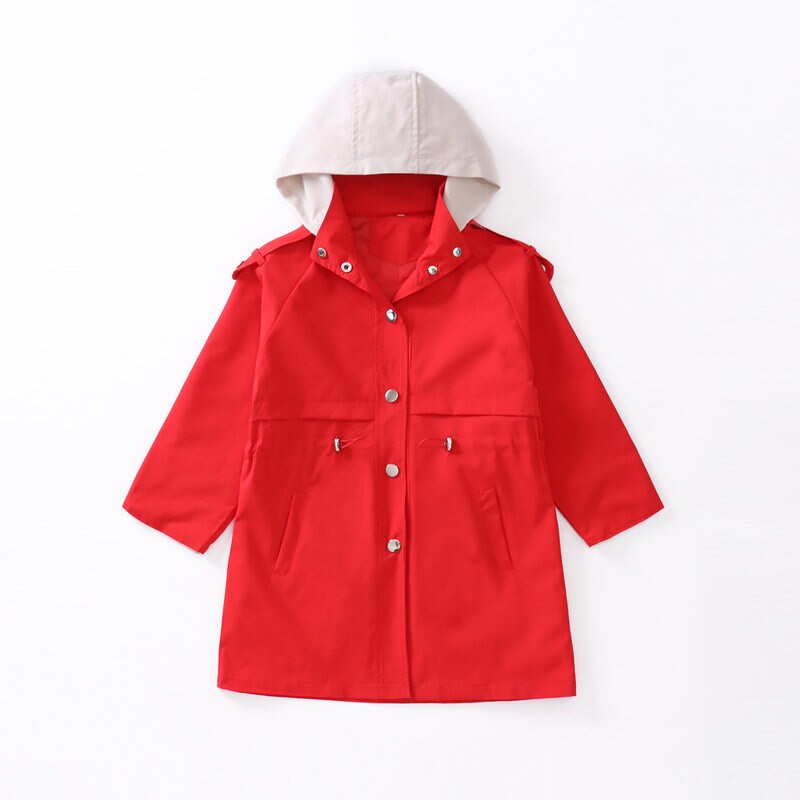 Girls trench coats kids windbreaker spring autumn teenage long coats outerwear for children clothes 5 7 9 11 13 Year