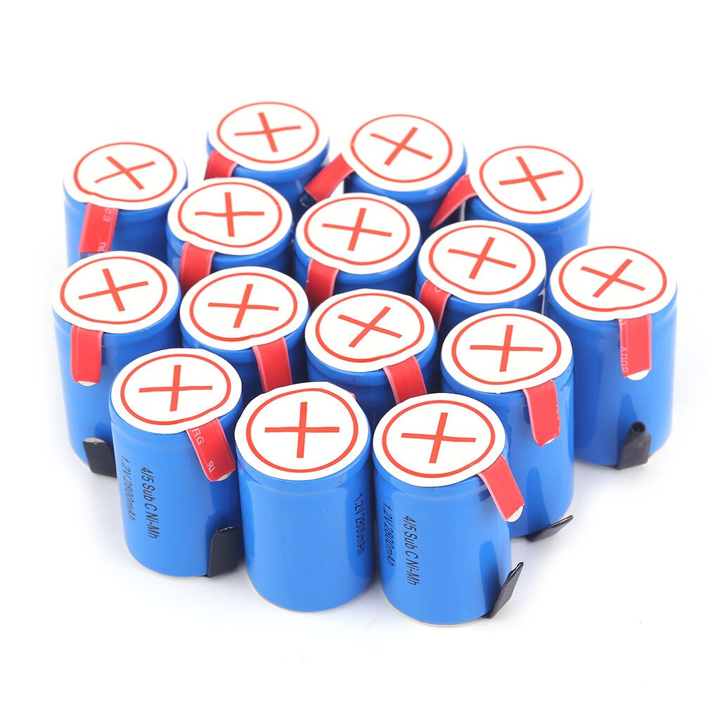 4/5SC Sc Sub C Li-Po Lithium Batterij Hoge Ontlading 1.2V 2800Mah oplaadbare Ni-Mh Batterijen Met Lassen Tabs