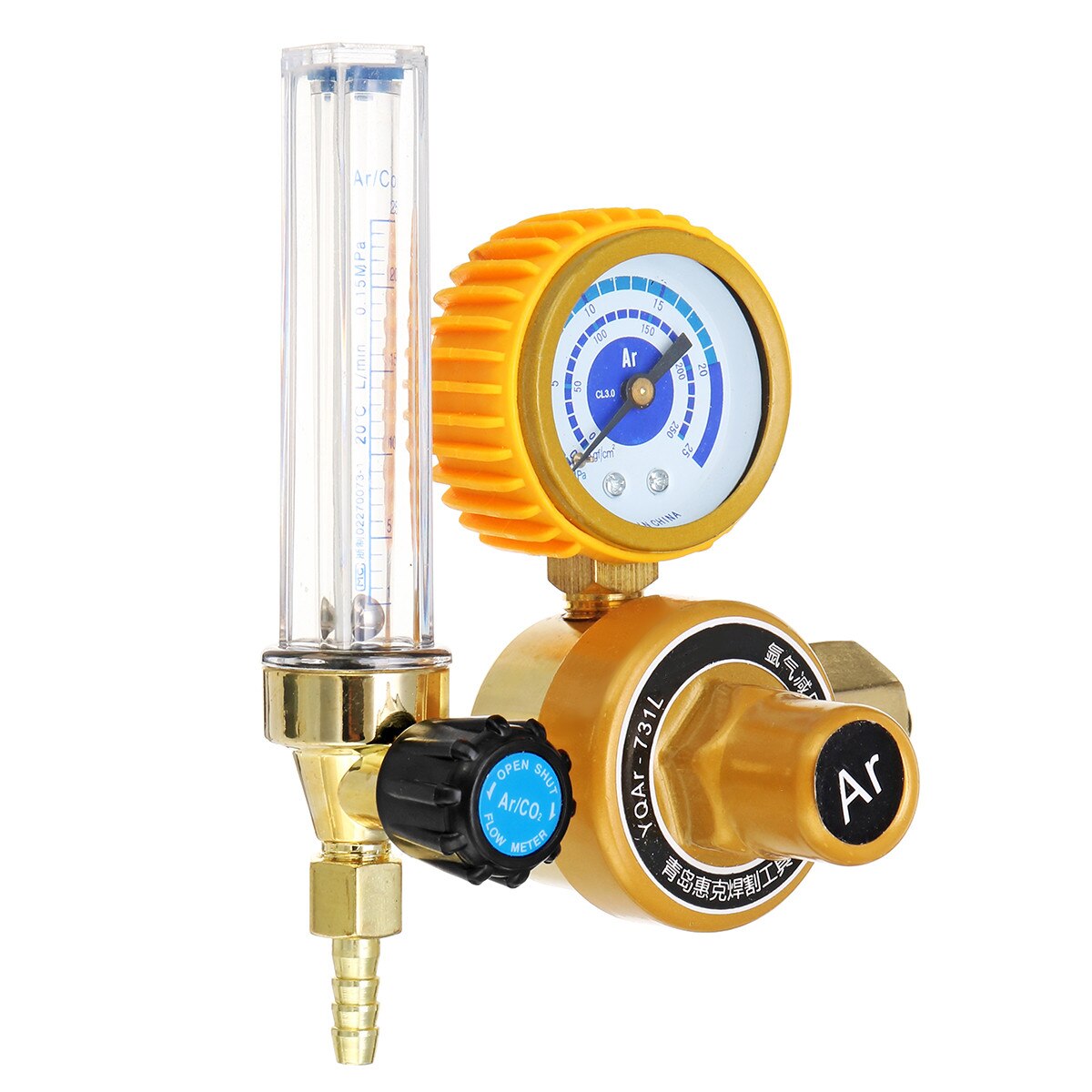 0-25Mpa G5/8" Argon CO2 Mig Tig Flow Meter Gas Regulator Flowmeter Welding Weld Gauge Pressure Reducer Argon Regulator