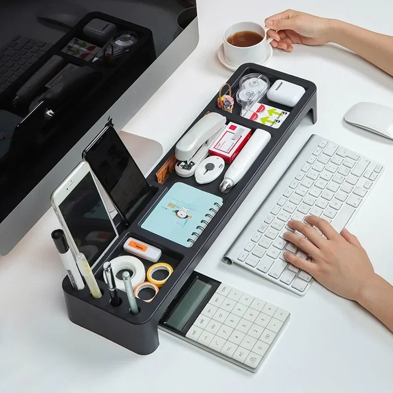 Schreibtisch Organizer Box Büro Tastatur Lagerung Rack Tisch Desktop Lagerung Halter Multigrid Schublade Hause Schreibwaren Lagerung Zubehör