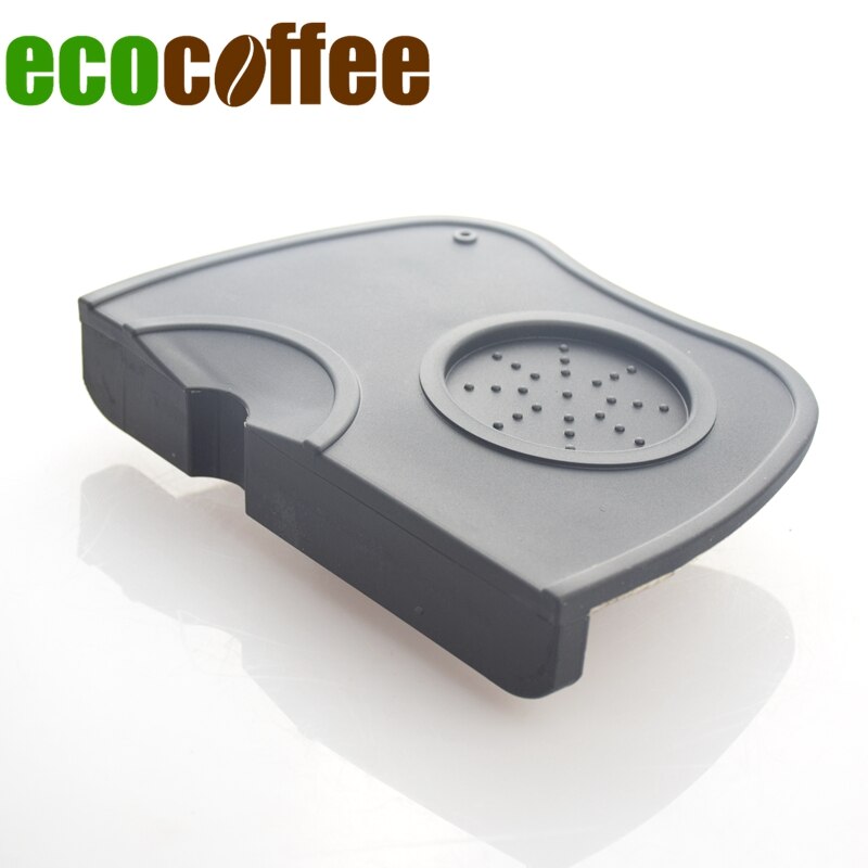 Ecocoffee Koffie Knoeien Hoek Mat Pod Tool Gemaakt voor Barista Siliconen Koffie Tamper Mat Zwart CIQ Gevulde