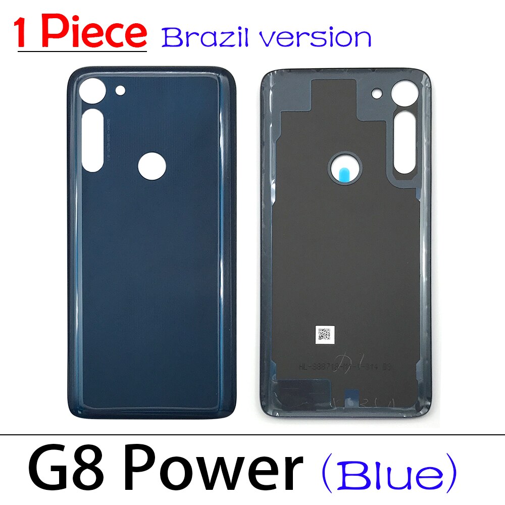 Back Battery Cover door sticker Adhesive glue tape For Motorola Moto G7 Power / G7 Plus / G8 Play / G8 Plus/ X4: G8 Power blue