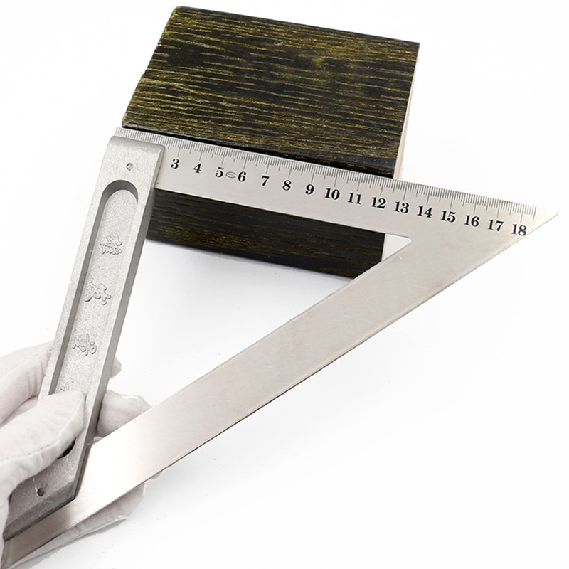 200mm length Triangle Ruler 90 Degree Square Thick Stainless Steel Triangular rule Woodworking tool measurement and drawing