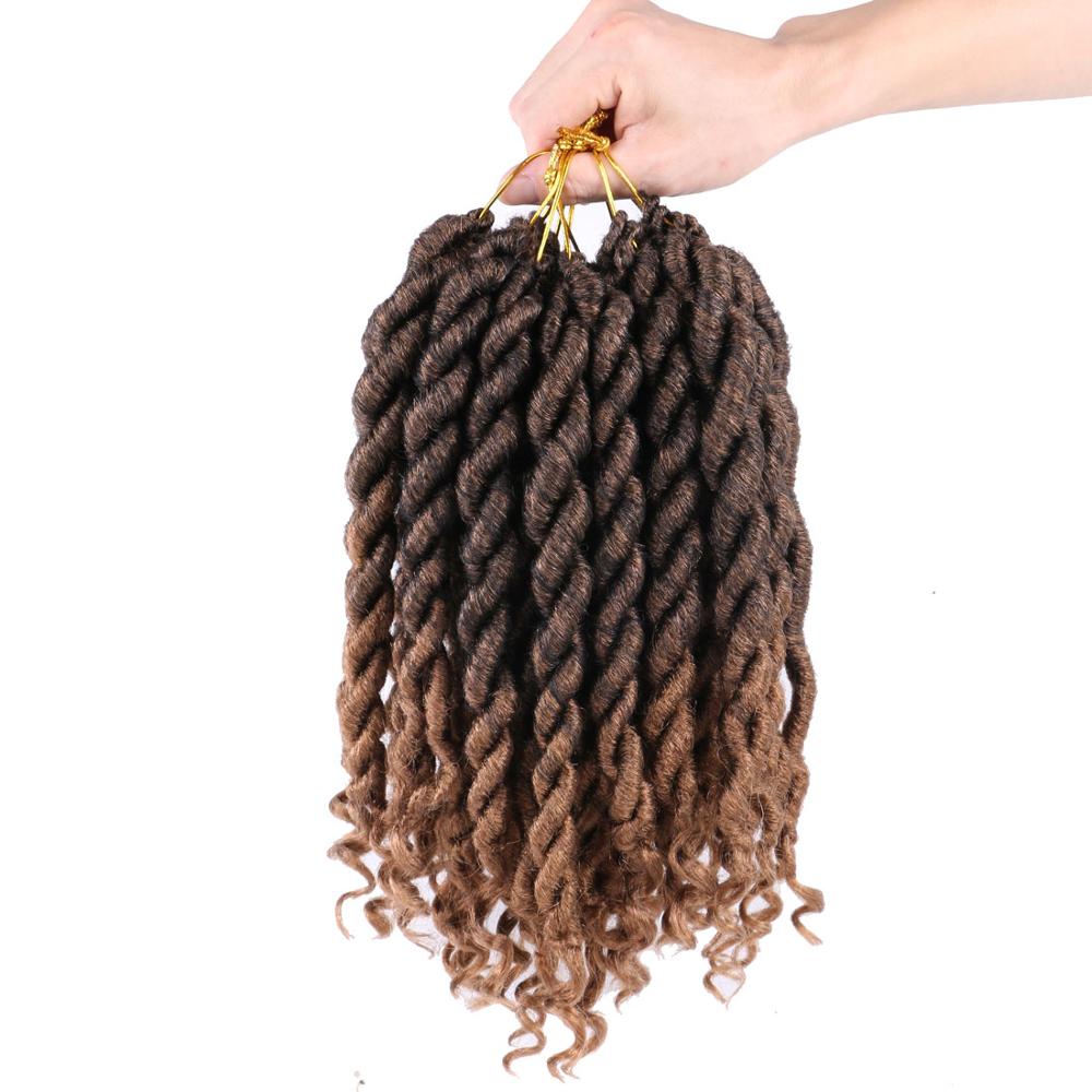 Faux Locs crochet hair with Curly Ends 12 roots/pack Synthetic Hair Crochet Braids Goddess Fauxs Locs Crochet Braiding Hair…: T1B/27 / 1Pcs/Lot