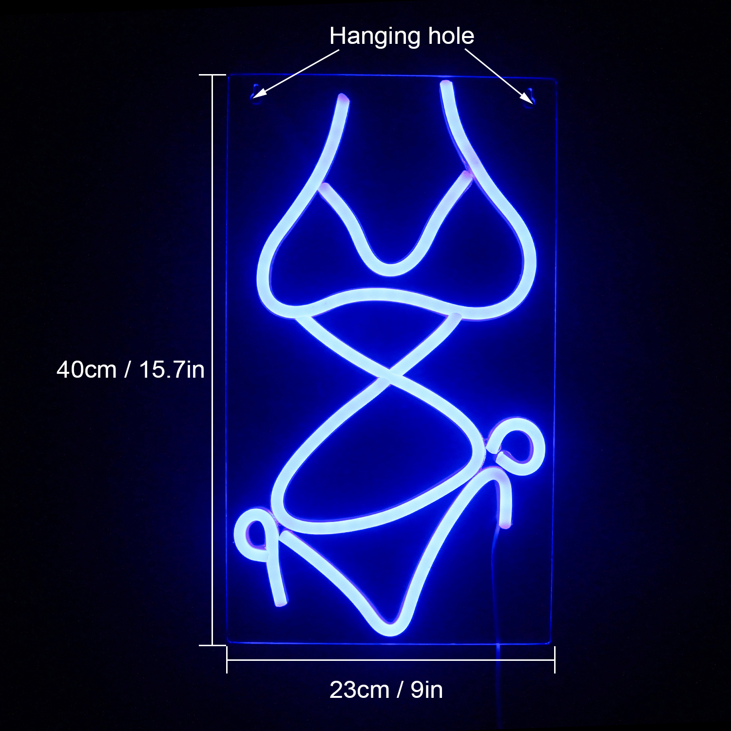 Ineonlife – Bikini LED néon Sexy pour femmes, modèle en acrylique, montage mural, Bar, fête, Club, maison, chambre à coucher, boutique, lumières décoratives publicitaires