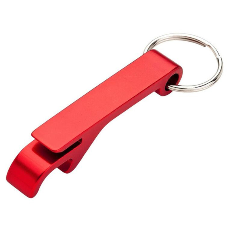 Apribottiglie portatile per birra portachiavi 4 In 1 apribottiglie per birra In alluminio tascabile 6 colori regali per bomboniere per matrimoni: Rosso