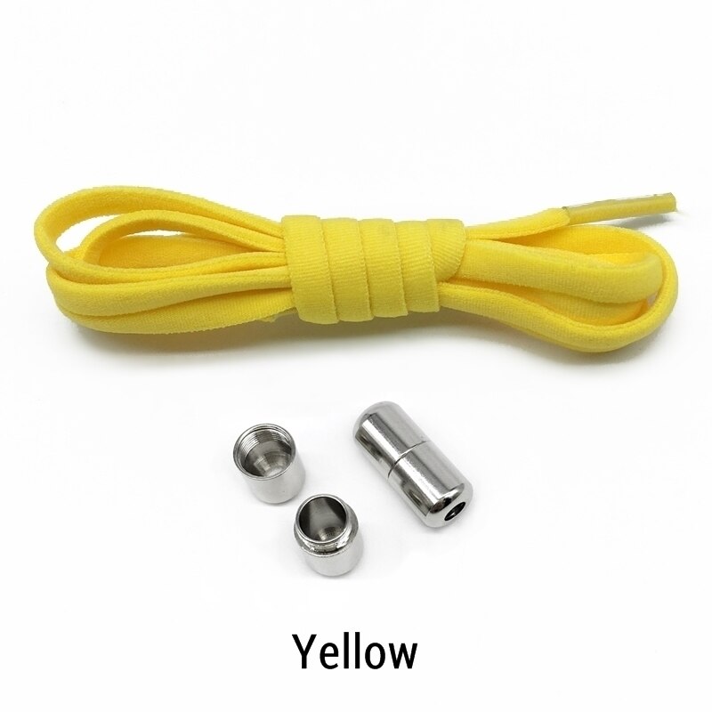 1 Pair Metal Lock Elastic Semicircle Shoe Laces For Kids and Adult Sneakers Shoelace Quick Lazy NO TIE Shoelaces: 9