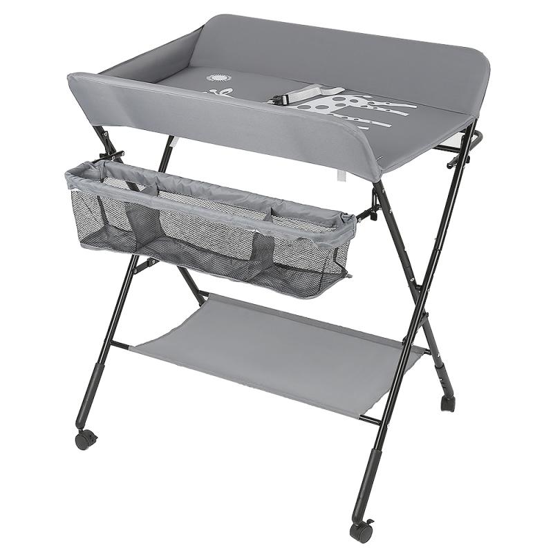 4 Kleur Multifunctionele Luier Opladen Tafel Vouwen Baby Grote Baby Bed Luier Veranderende Tafel À Langer Cambiador Bebe Hwc: Grey