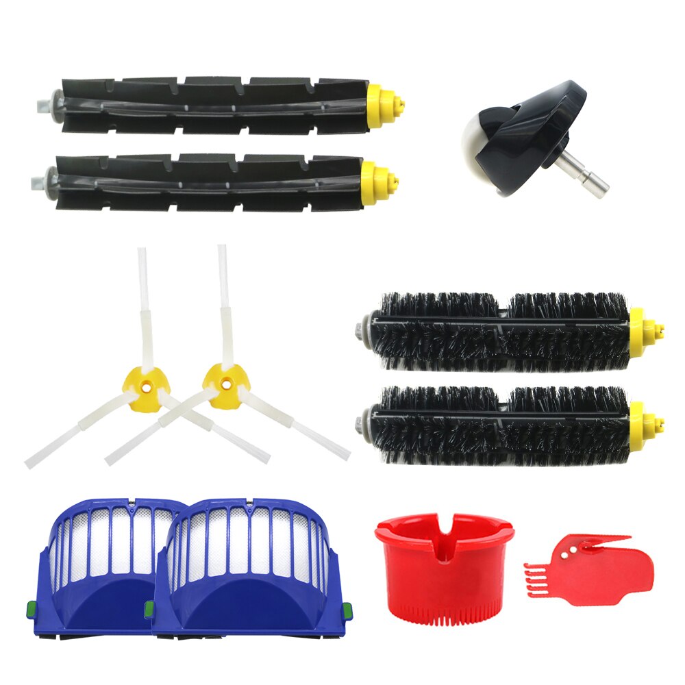 Blått aerovac filter+ set huvudborstsats + sidoborste för irobot roomba 600 series 620 630 650 660 byte av tillbehör: 7