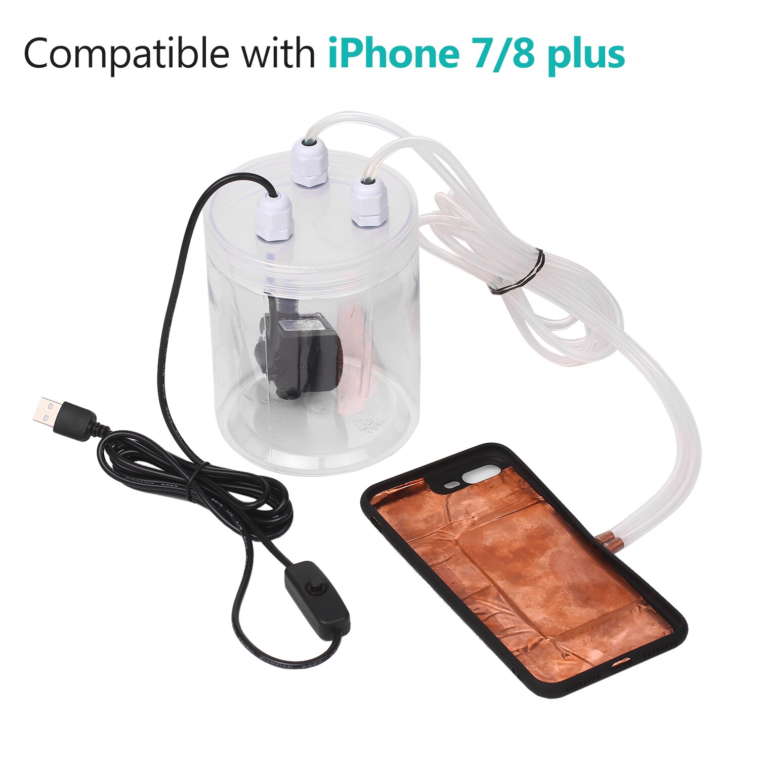 Water-cooled Cell Phone Radiator For iPhone X/11/XP/ Max Smartphone Cooling Case Water Pump Mobile Phone Cooler