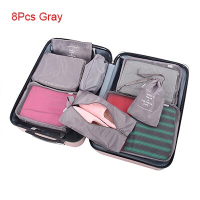 Mihawk Travel Bags Sets Waterproof Packing Cube Portable Clothing Sorting Organizer Luggage Tote System Durable Tidy Pouch Stuff