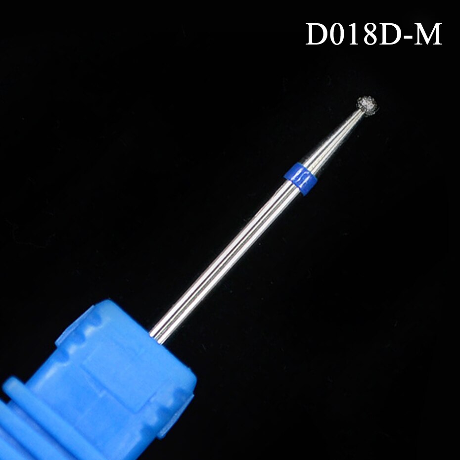 Broca de 3/32 "para limar uñas, cortador de cutículas en forma de bola, cabezal de pulido, accesorio para limar uñas, herramientas de pedicura, 1 BE-D05G.: D018D-M