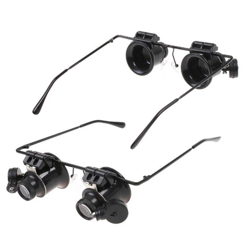 2 led briller øje luper lup belysning ur ur reparation værktøj lampe luper briller forstørrelsesglas lys