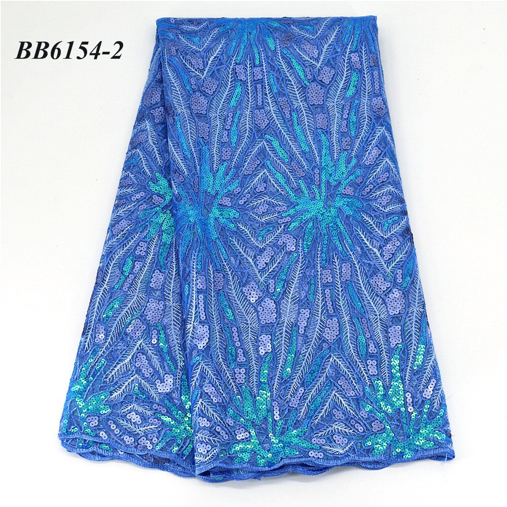 The latest style french net embroidery with sequin women party dress lace 5 yards: 2