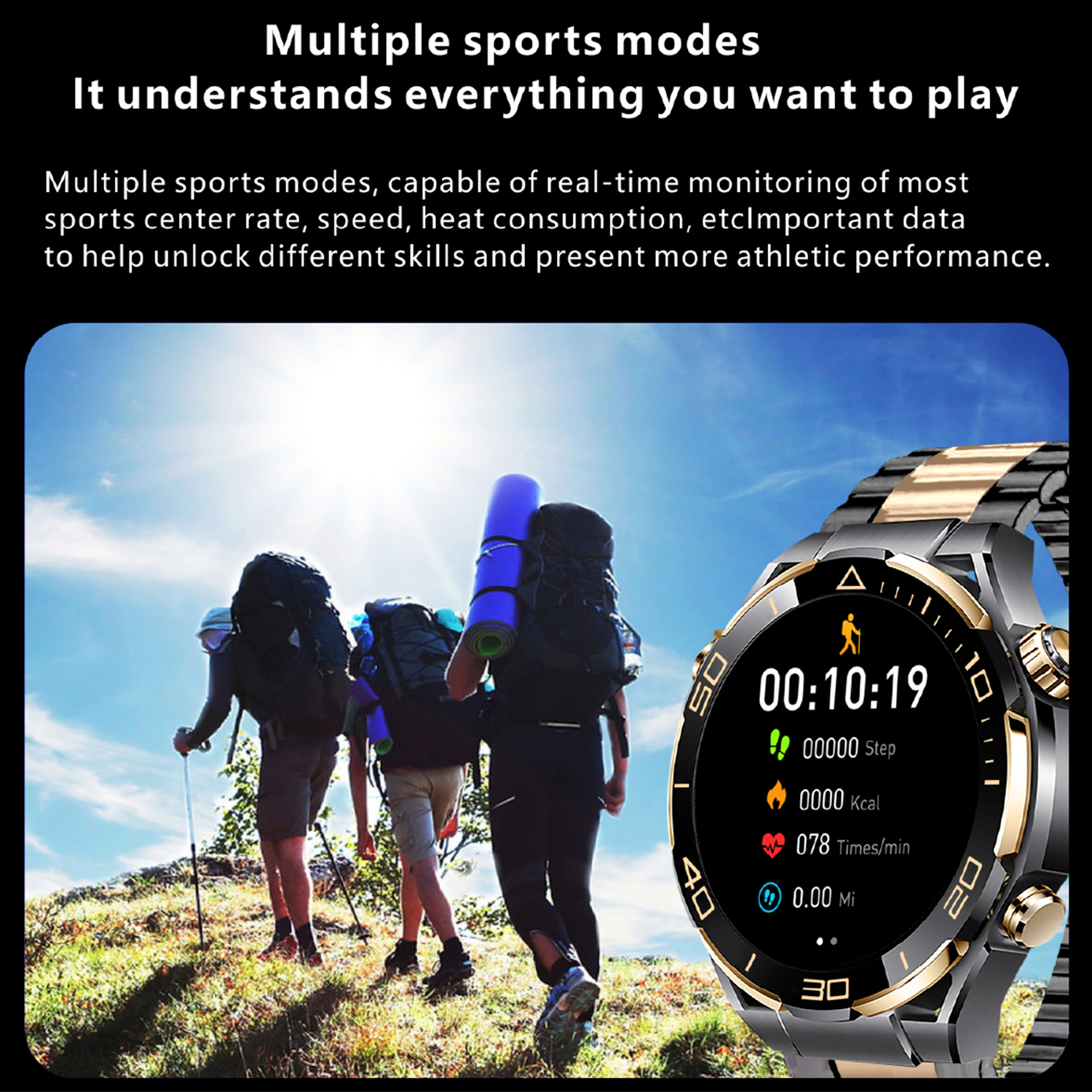 Nowy inteligentny zegarek sportowy dla mężczyzn 420mAh Kompas GPS NFC BT Monitorowanie tętna Smartwatch dla Huawei 2025 sprytny zegarek