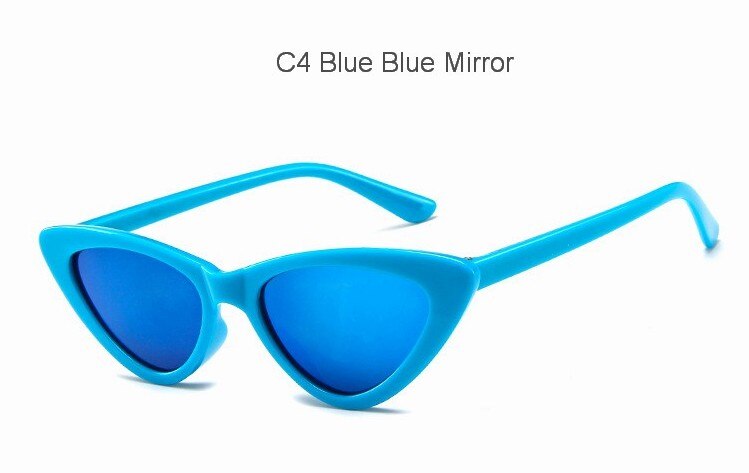 Myt _0173 baby solbriller piger drenge børn solbriller slik farve cat eye solbriller børn nuancer til børn  uv400: C4 blåblåt spejl