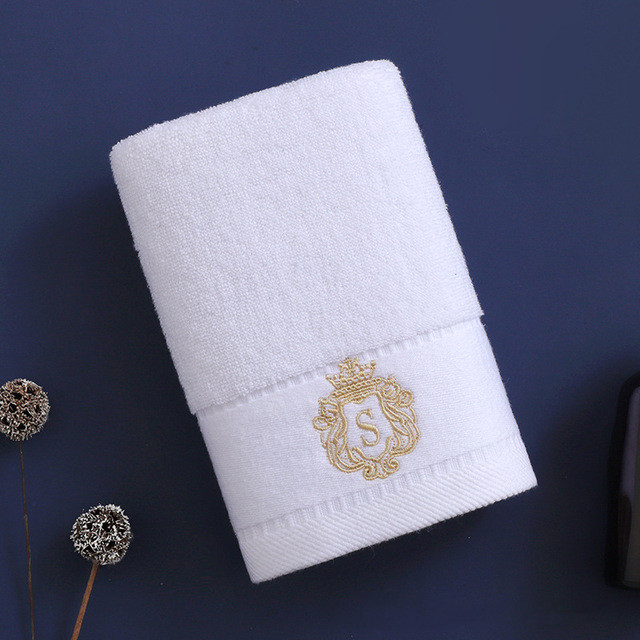 1/5/10pcs White Cotton Towel Set Embroidered Towels Set Highly Absorbent Towels Cover For Bathrooms, Gyms, Hotels And Spas: S / 26#