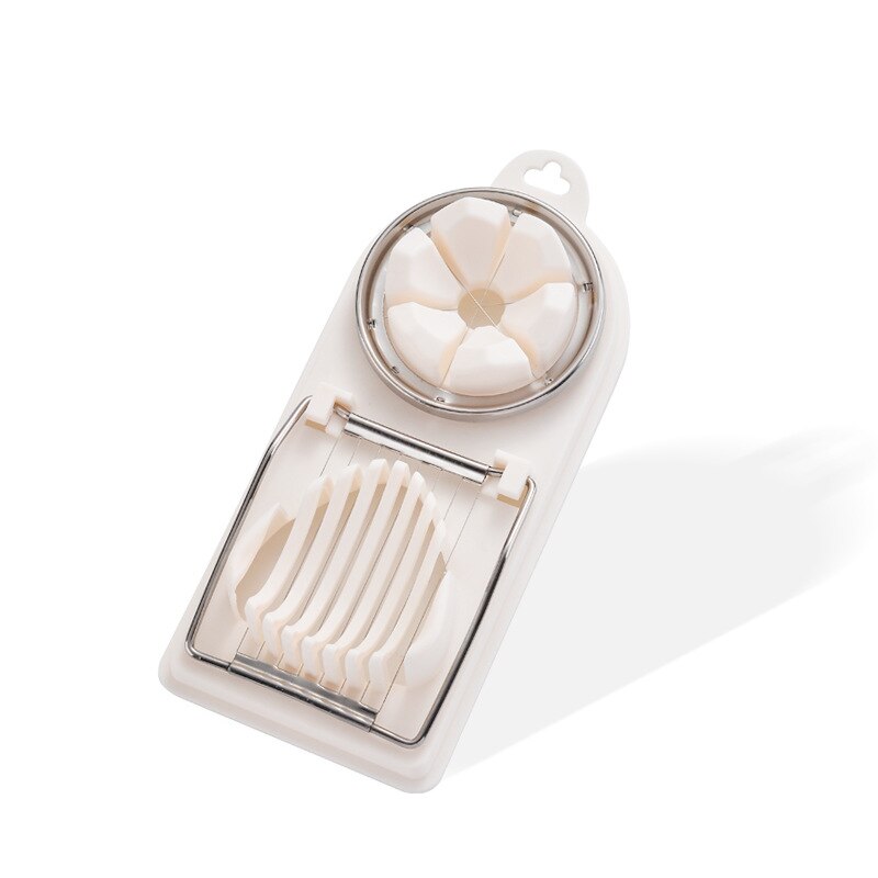 Multifunction Egg Slicers Stainless Steel Wire Egg Slicer Egg Splitter Cut Egg Device Kitchen Egg Tools Petal Shape Egg: White 2