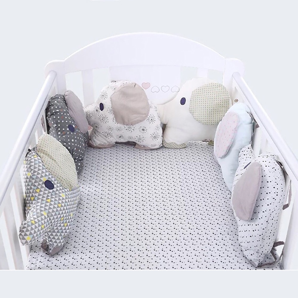 6 stks/partij Baby Bed Bumper in de Crib Cot Bumper Babybed Protector Wieg Bumper Pasgeborenen Cartoon Peuter bed Beddengoed Set