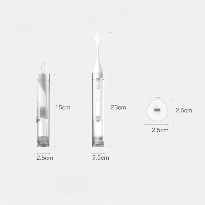Portátil Folding Travel Toothbrush Set, Ferramentas criativas de limpeza dentária, Pode segurar o creme dental, 1pc