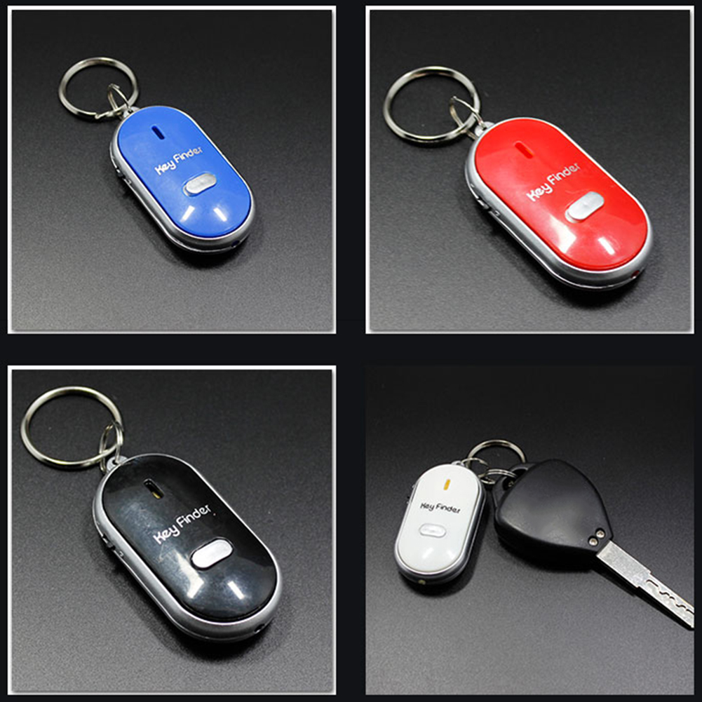Mini Anti-lost Key Finder Whistle Flashing Beeping Remote Lost Keyfinder Locator Keyring Tag Tracker 4 Colors Smart Key Finder