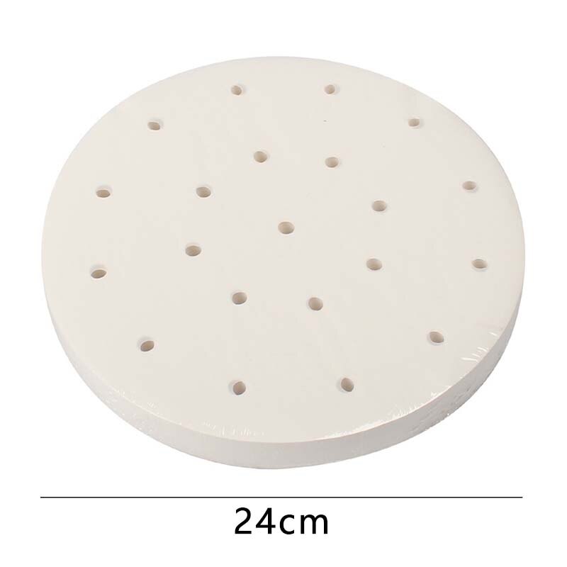 50 sztuk 15/18/20/24cm kosz bambusowy okrągły nieprzywierająca papier robić gotowania na parze kuchnia gotowanie bambusowe naczynie parowe ciemny suma papier strąk mata parowa: 24cm