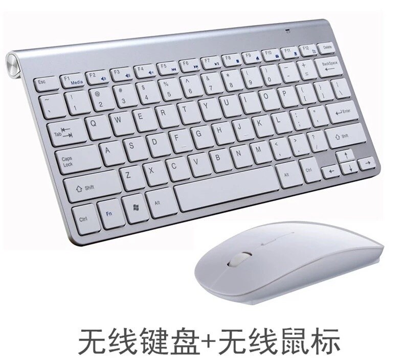 Russian English 2.4G Ultra-Thin Chocolate Key Wireless Keyboard Mouse Combos for Apple Style Mac Pc Window XP/7/8/10 Smart TvBox