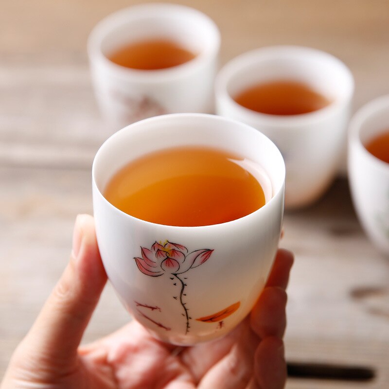 Color changing teacups ceramic tea cups white porcelain large master cup features home hospitality cup