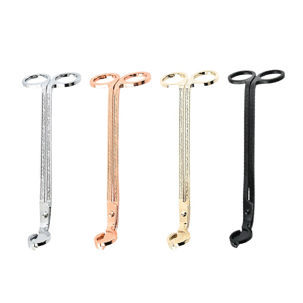 Stainless Steel Candle Wick Trimmer Oil Lamp Trim Scissor Cutter Snuffer Tool Hook Clipper Accessories Home Deco Rose Gold Silve