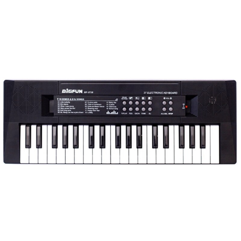 Bigfun Kids Keyboard Piano, 37 Keys for Musical Instrument Toys: Black