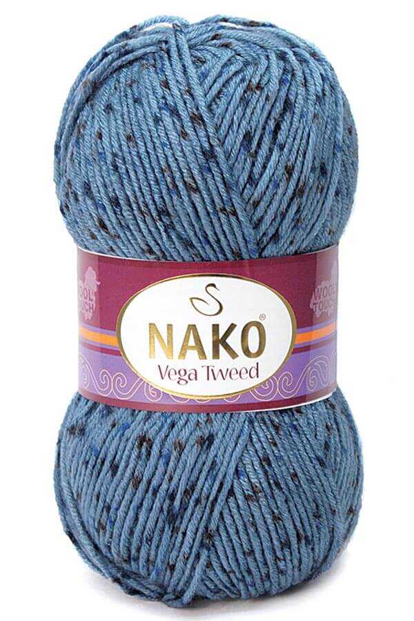 Fil tricoté à la main de supérieure + 12 options de couleurs + 195 mètres (100gr) + boule de fil à tricoter + Nako Vega Tweed + acrylique + accessoires + écharpe + béret + chapeau + passe-temps + fait à la main: 31764