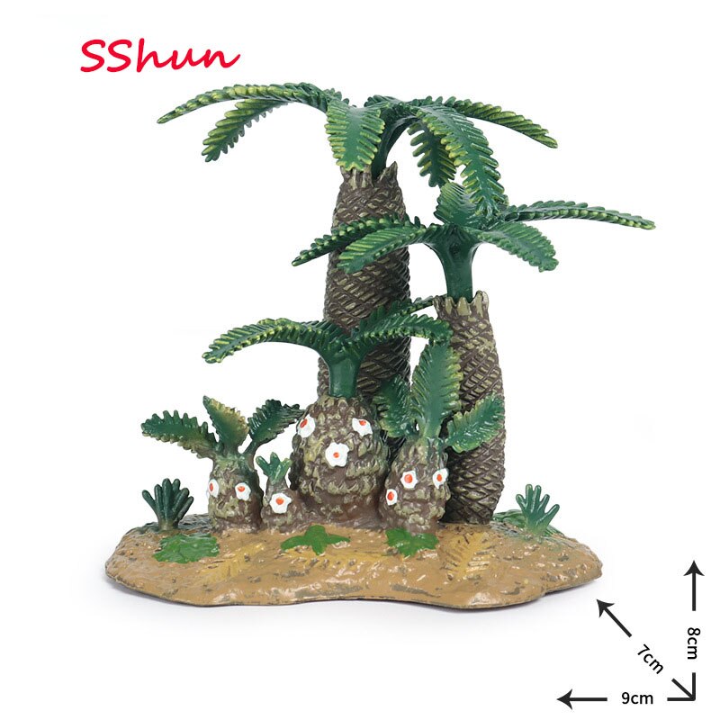 9*7*8cm simulation plant scene model static plastic toy ornaments trees Wieland and Cycads