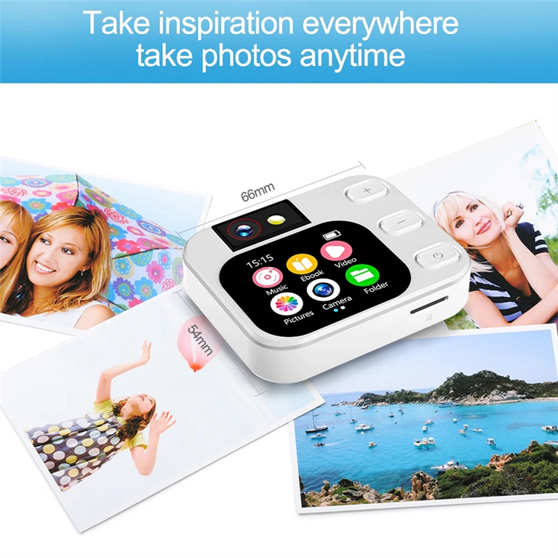 M07K-X19 Mini MP3 Player Photo Radio 2.2 Touch Screen OTG Type-C Bluetooth Take Pictures