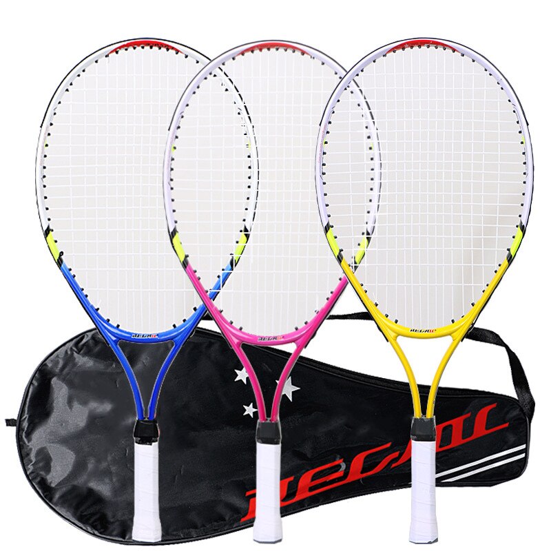 Newly Kids Junior Children Sports Tennis Racket Aluminum Alloy PU Handle Tennis Racket Training Accessories YA88