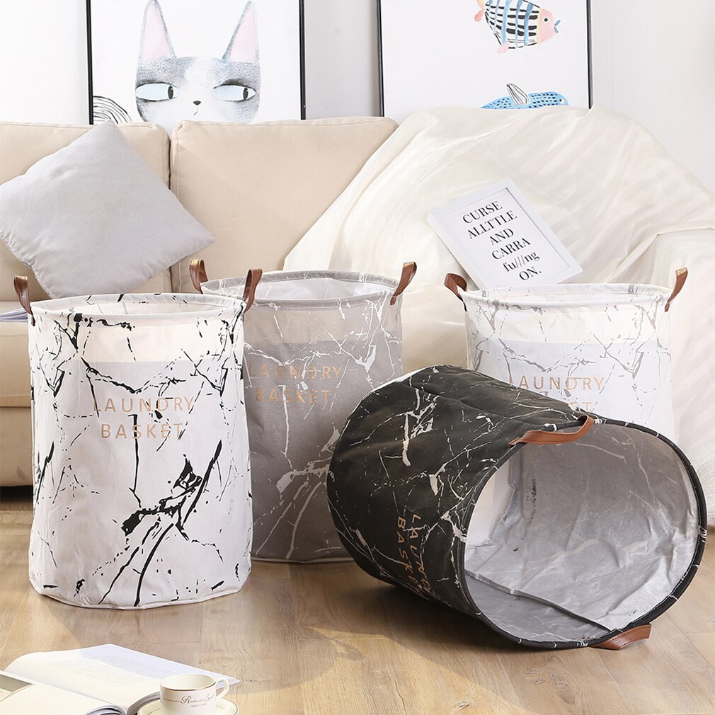 Laundry Basket Canvas Waterproof Organizer Basket Large Capacity Laundry Hamper Dirty Clothes Storage Basket Home Storage Bin