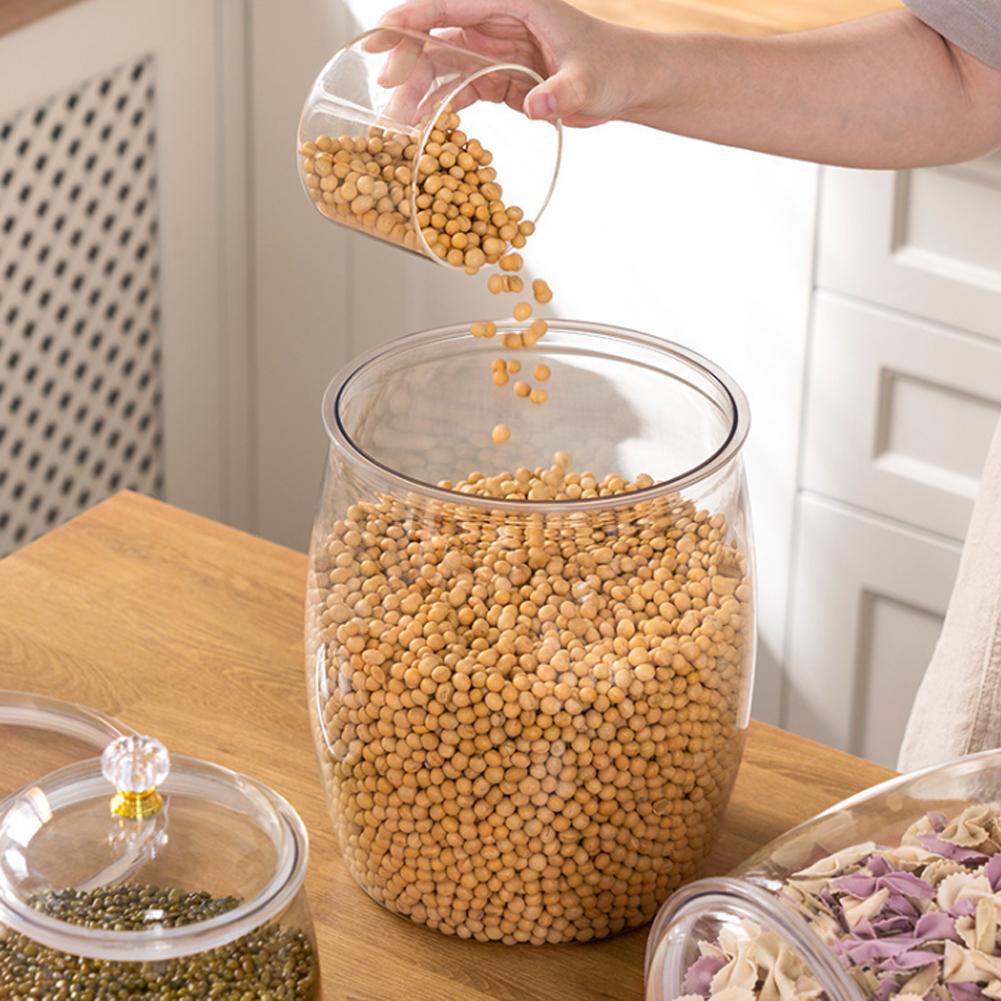 Kitchen Stackable Sealed Jar Plastic Food Storage Box Multigrain Tank Bottle Dried Fruit Tea Storage Containers ﻿