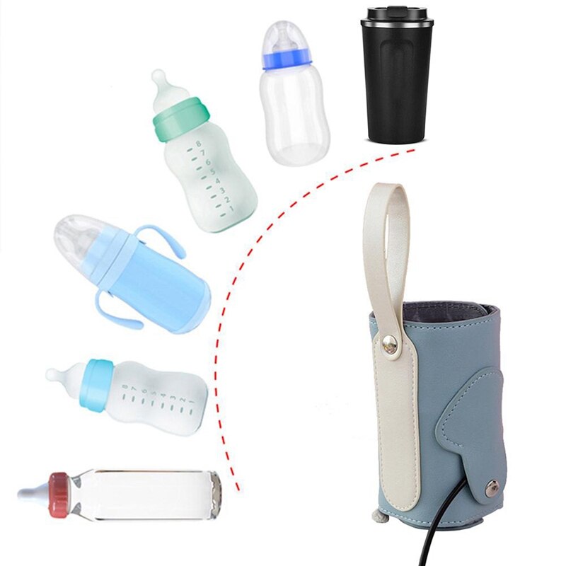 Usb babyflaskevarmer bærbar opvarmning modermælk temp kontrol