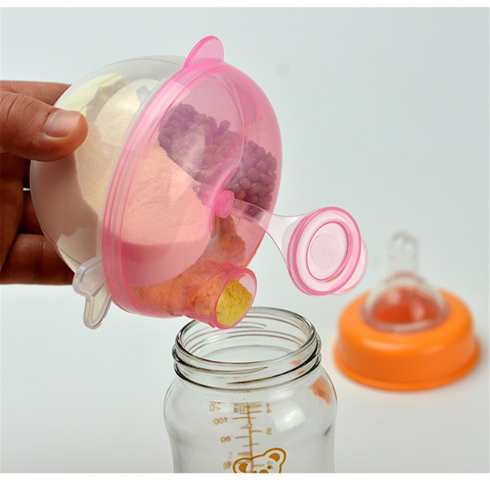 Babymad opbevaring tre-lags mælkepulver boks bærbar baby børn småbørn mælkebeholdere opbevaring baby fodring bærbare mælkebokse