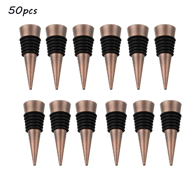 Zinc Alloy Wine Bottle Stopper Rubber Wine Stoppers Reusable Bottle Stoppers for Kitchen, Bar, , Party, Wedding: Pink