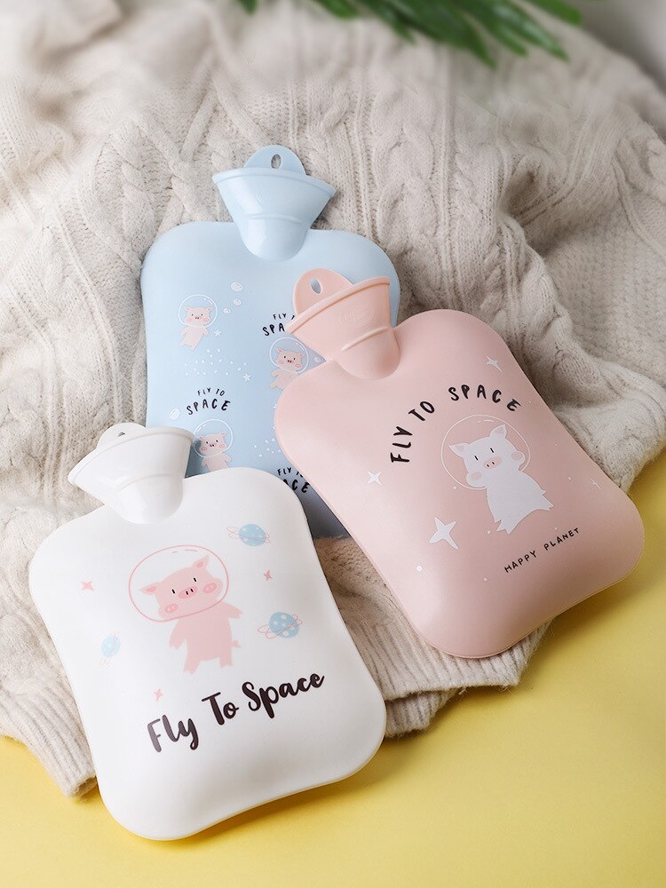 Mini Compress Stomach Warm Water Bag Cute Water Injection Handbag for Student Size Carry-on Water Plush Cloth Water Bag
