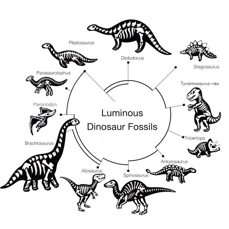 Lichtgevende Dinosaurus DIY Muurstickers Cartoon Decoratieve Cartoon Muurstickers Glow In The Dark Voor Nursery Slaapkamer